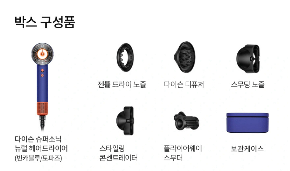 다이슨 슈퍼소닉 뉴럴 헤어드라이어 미사용 박스풀셋--2