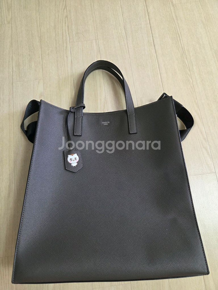 헤지스 가죽 토트백 브라운 새상품--0