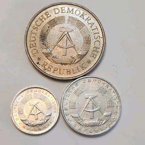 외국동전, 귀한. 동독 DDR 주화 3점 일괄