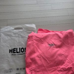 <미사용 새제품> 헬리오스 판초 비치타월 핑크 m사이즈
