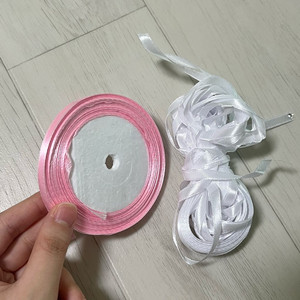 실크 리본 끈 6mm 새틴 쉬폰 선물 포장 용품 오간디