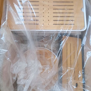 다기트레이 대나무차판 원형 새상품