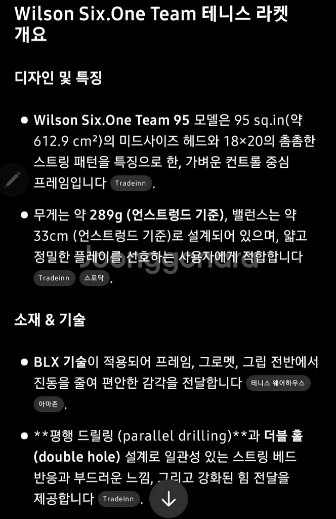 윌슨 Six. One Team 테니스라켓--9