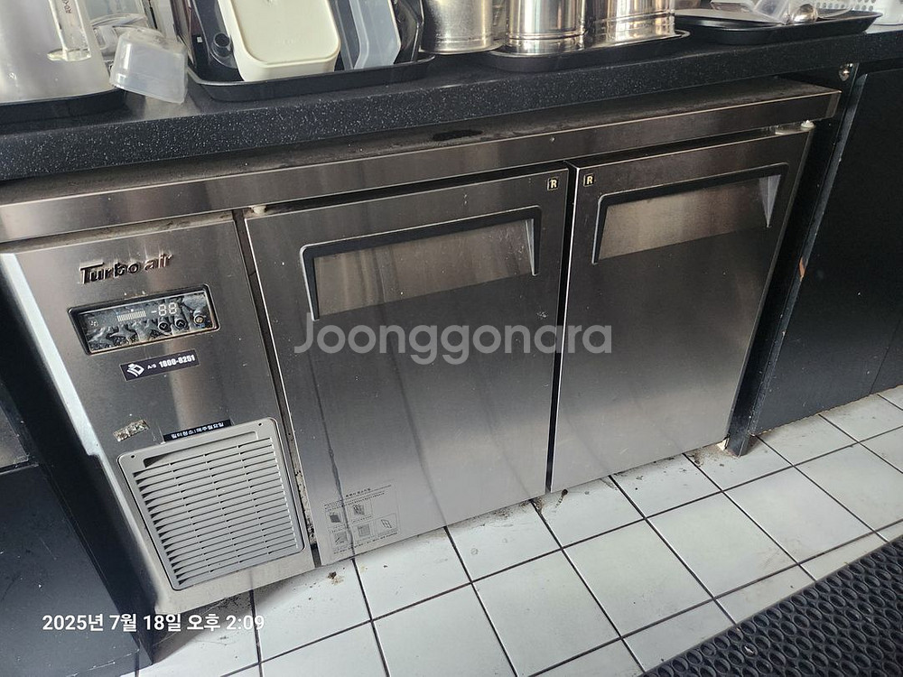 터보에어 테이블냉장냉동고 1200 영업용 간냉식 올스텐--0