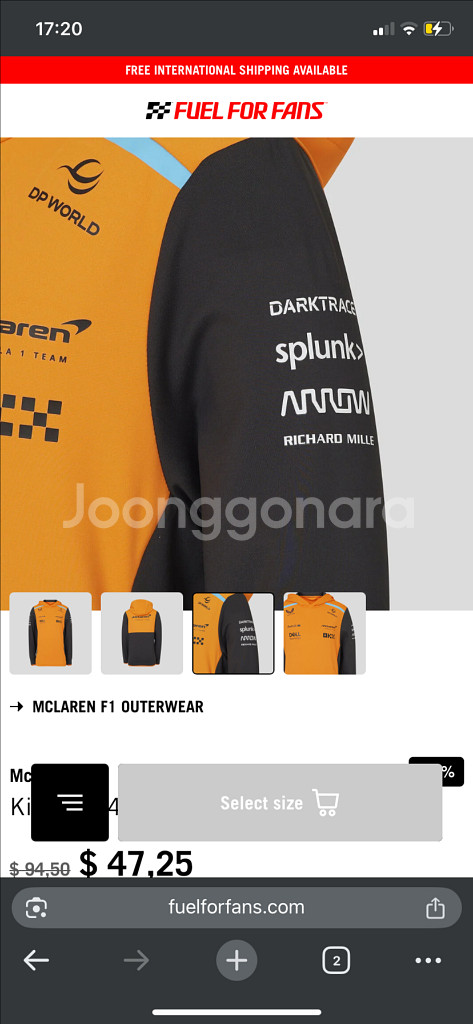 2024 맥라렌 F1 포뮬러 1 팀 후드티 키즈 사이즈--3