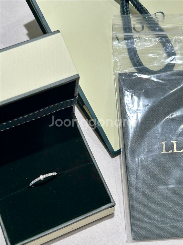 로이드 랩다이아몬드 반지 10k 화이트골드--0