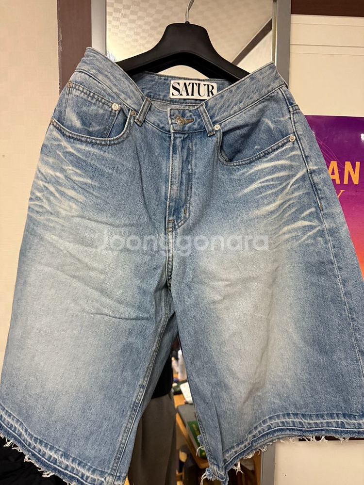 세터 버뮤다 숏 데님--0
