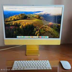 애플 iMac 아이맥 24인치 M1 (옐로우)