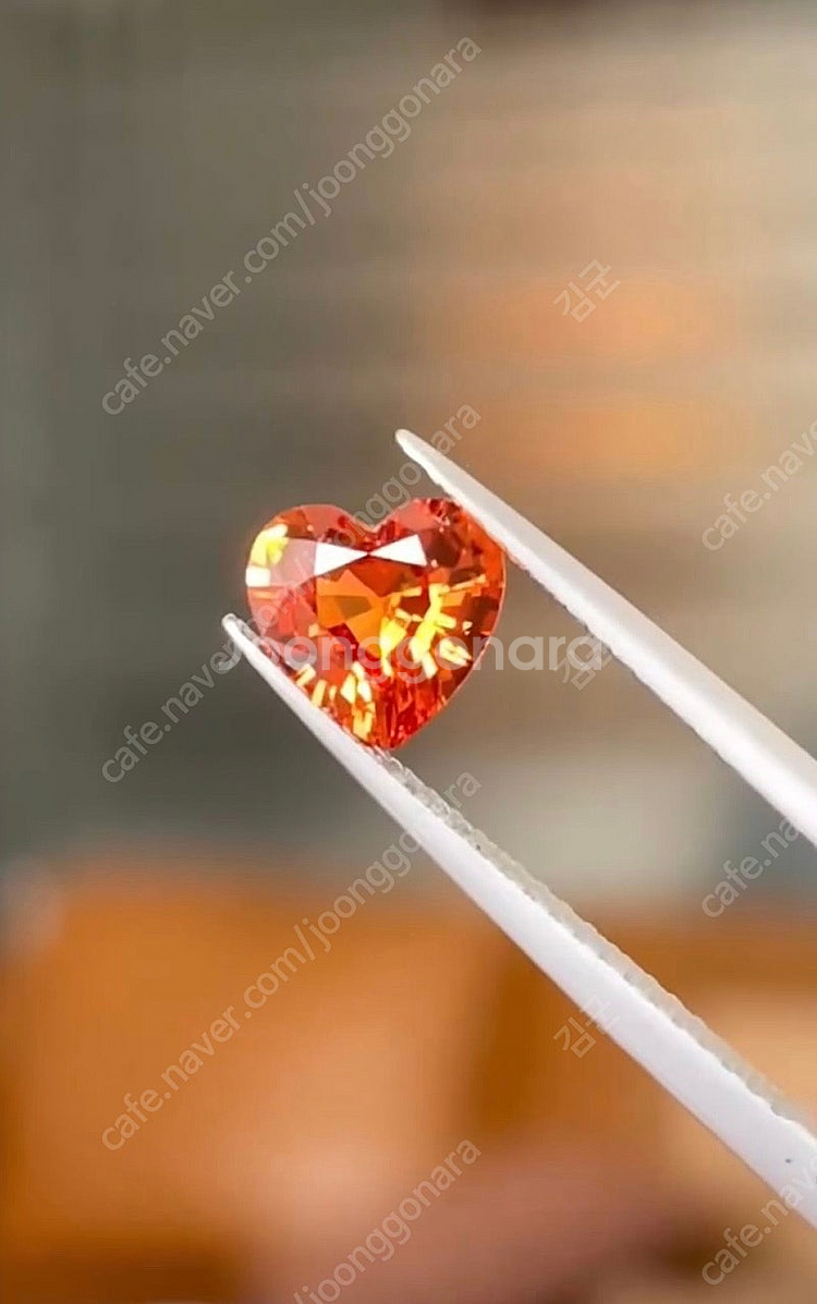 하트컷 환타 가넷 스페샤르타이트 1.29ct 한미--0