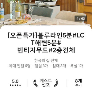 부산 해운대숙소 에어비앤비 2박3일(8/22-8/24)