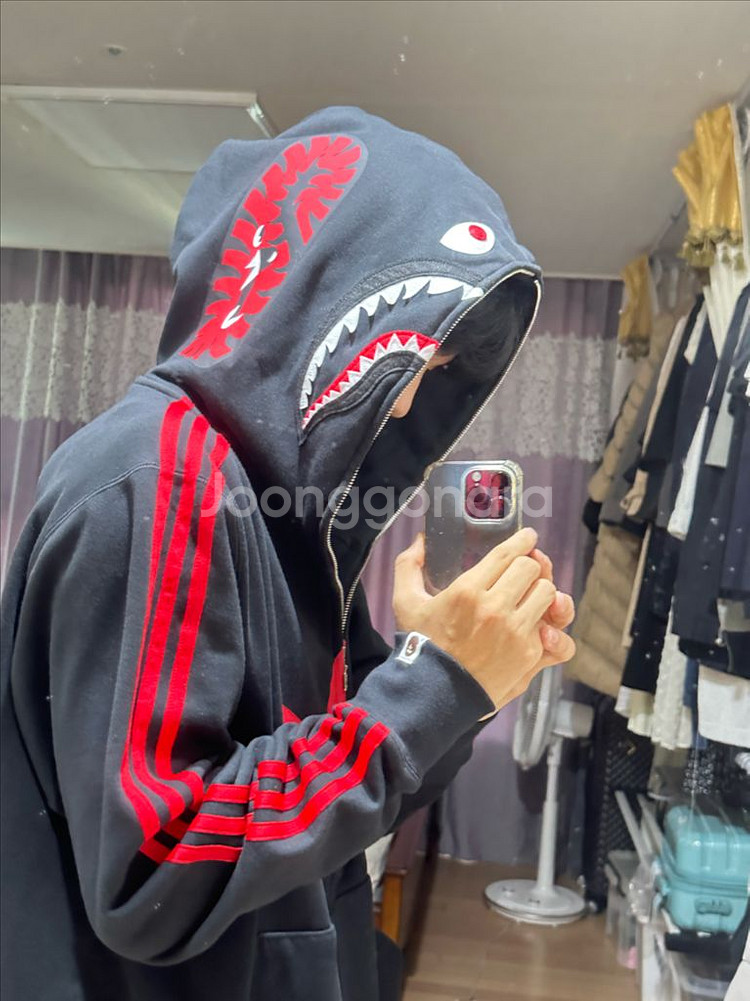 아디다스 베이프 샤크 후드집업--0