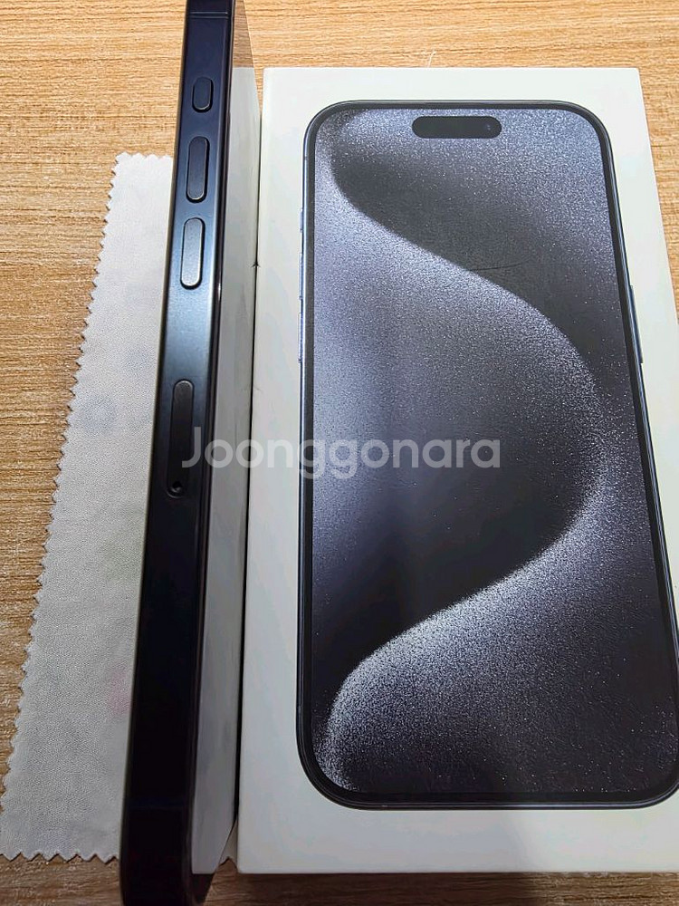 아이폰15프로 블루티타늄 128gb 애케플O--4