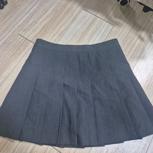 (스파오 라지(L) 플리츠 미니 스커트 그레