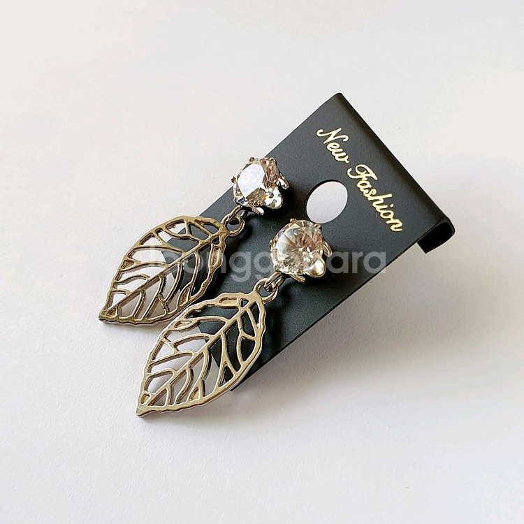 나뭇잎 귀걸이 / 패션 이어링--1