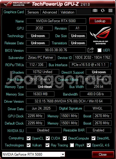ZOTAC 5080 AMP 16GB 그래픽카드 판매--7