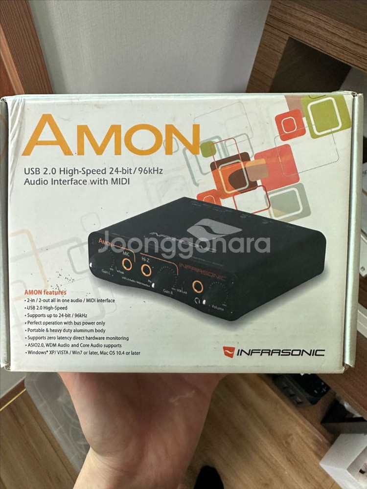인프라소닉 Amon 입문용 오디오인터페이스 2채널--2