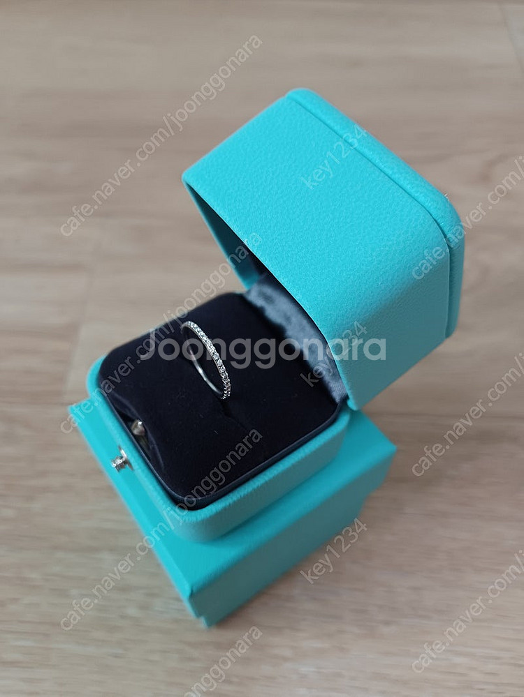 정바439만)티파니 메트로 풀다이아 플래티늄 반지--2