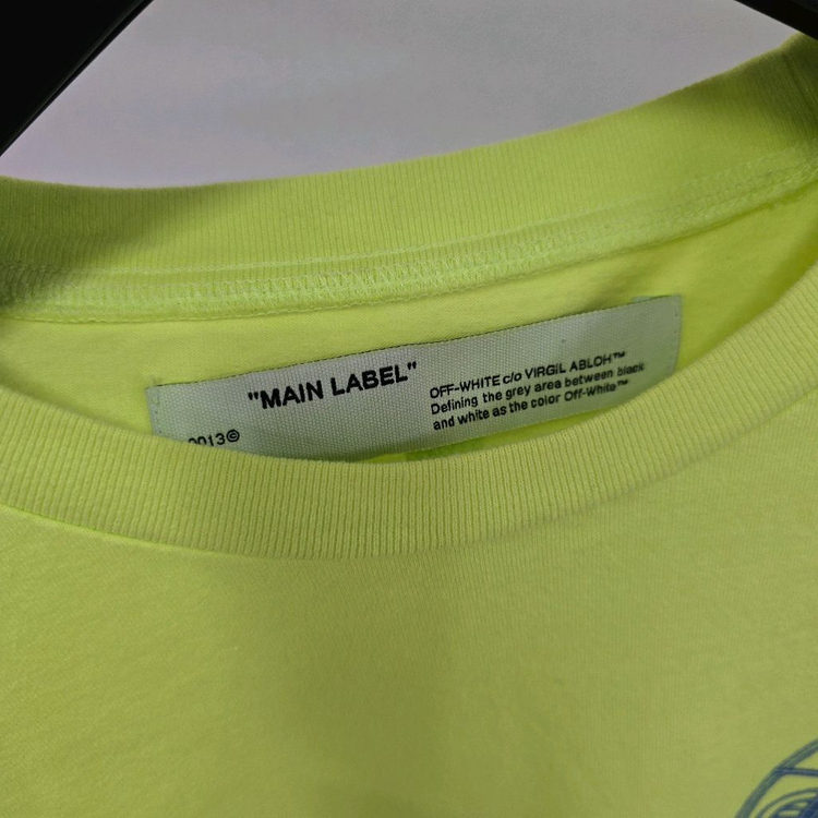 오프화이트 3D 로고 네온 반팔 티셔츠 L사이즈 105 이미지