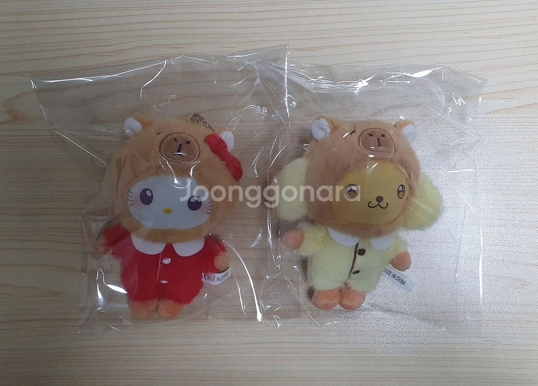 (새제품) 산리오 키티 폼폼푸린 인형키링--0