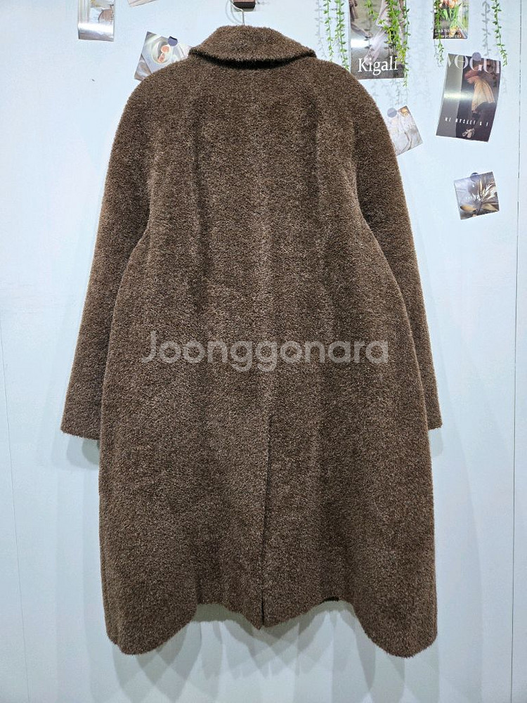 아이그너 브라운 털 코트 빈티지 스타일--1