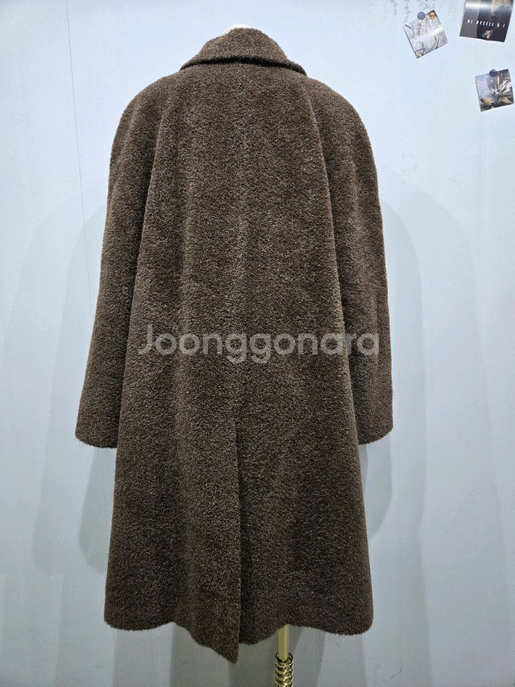 아이그너 브라운 털 코트 빈티지 스타일--3