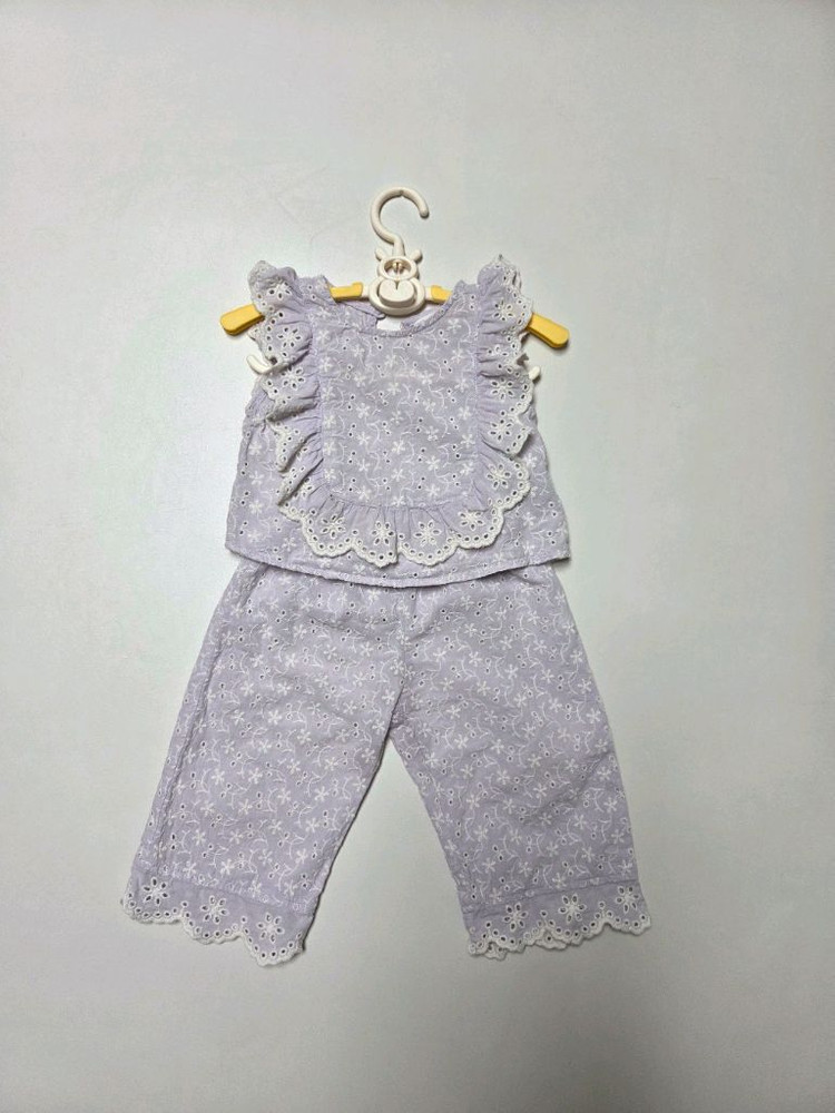 자라 펀칭 아일렛 셋업 12-18m 이미지