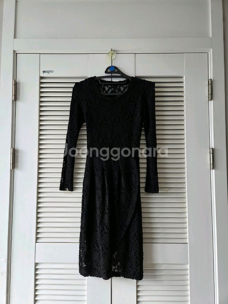 전체 레이스 초슬림 시스루정장원피스(블랙+팔 시스루레이--4