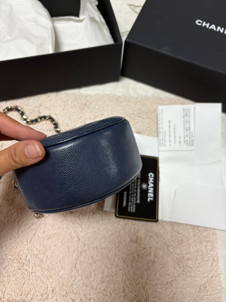 샤넬 동그리 탬버린백 네이비 이미지