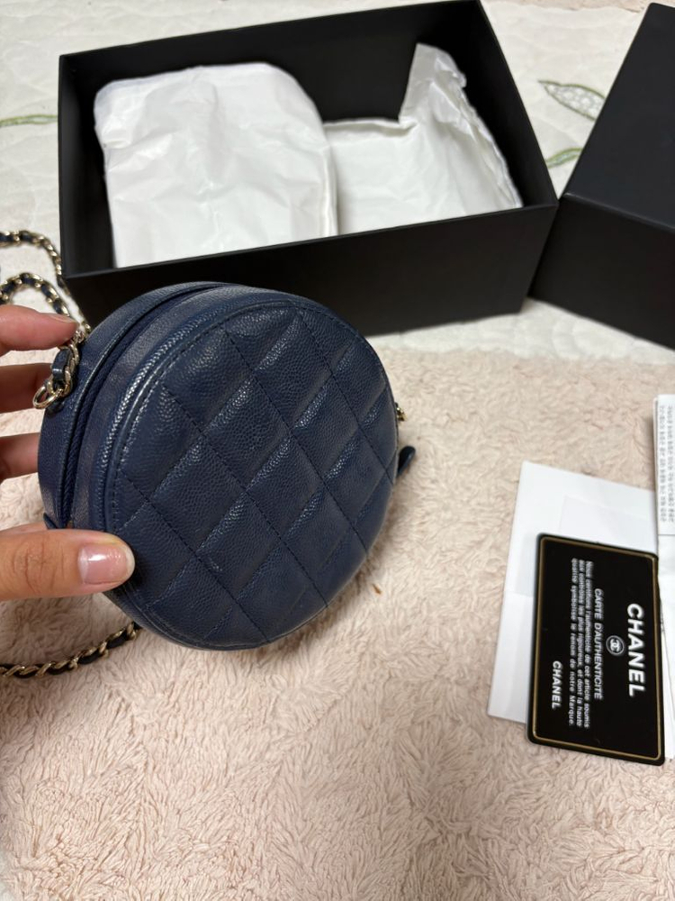 샤넬 동그리 탬버린백 네이비 이미지