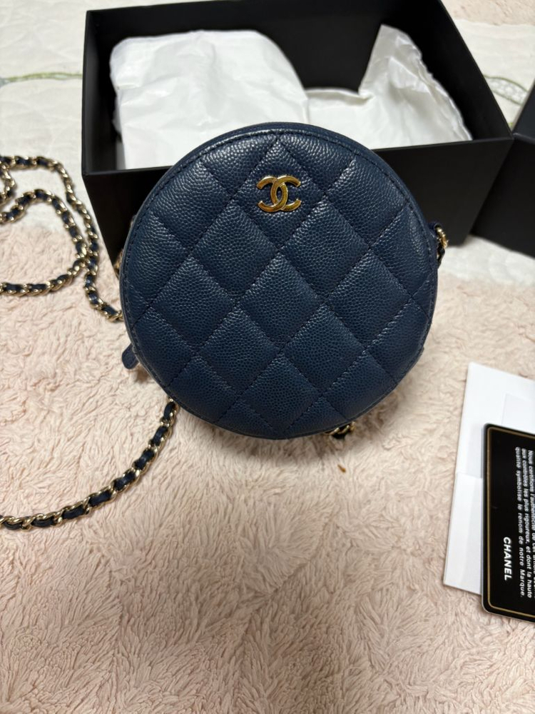 샤넬 동그리 탬버린백 네이비 이미지