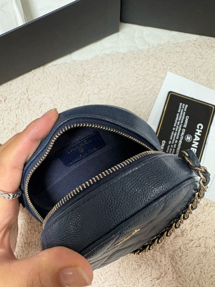 샤넬 동그리 탬버린백 네이비 이미지