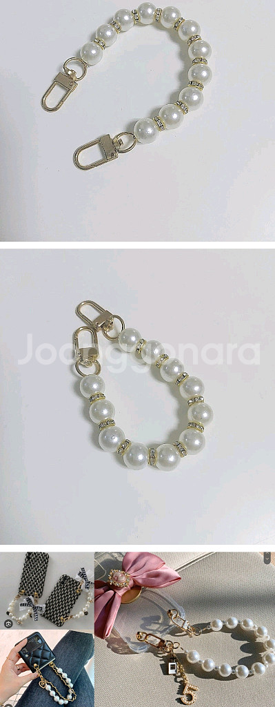 진주 큐빅 크록스 지비츠, 폰 스트랩--1