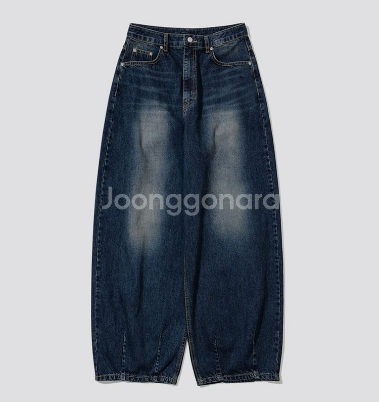 인템포무드 레이지보이 벌룬 핏 데님 (딥블루, XS)--0
