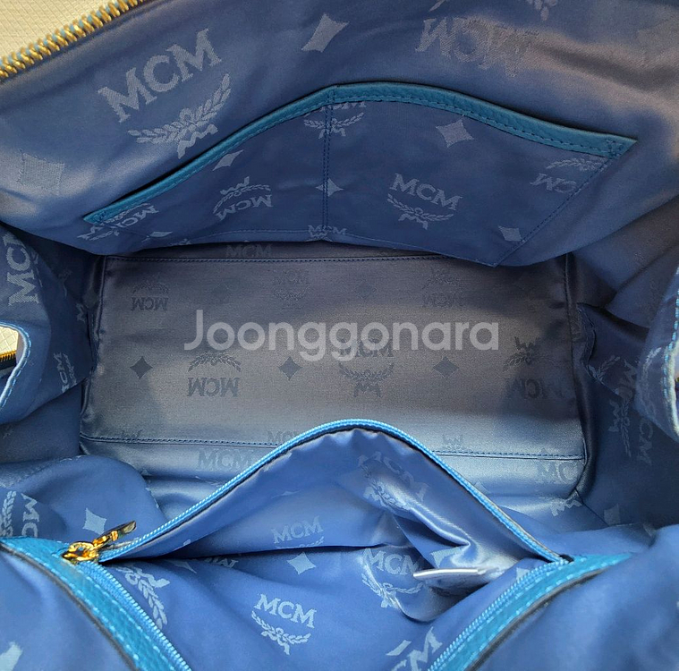 [새상품] MCM 정품/가방/블루/보스턴백--1