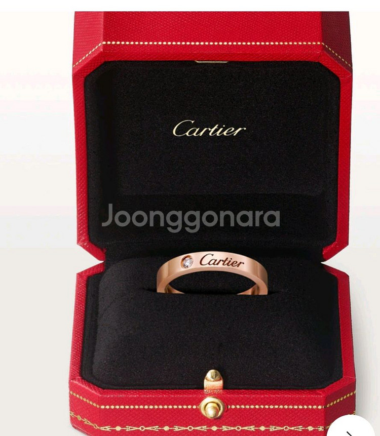 까르띠에 C 드 웨딩 링,3MM, 다이아몬드1개--0