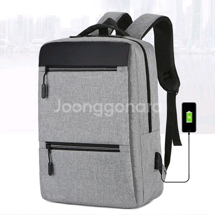 직장인 학생 USB 노트북 백팩 가방--0