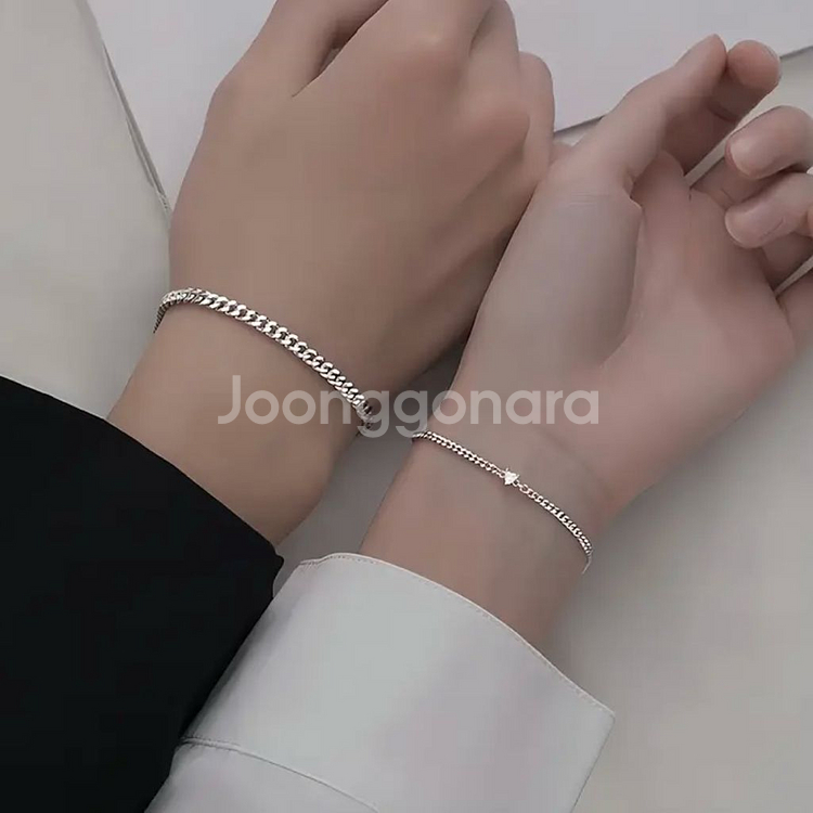 스테인리스 팔찌 1+1 세트 커플팔찌 (동영상있음)--0