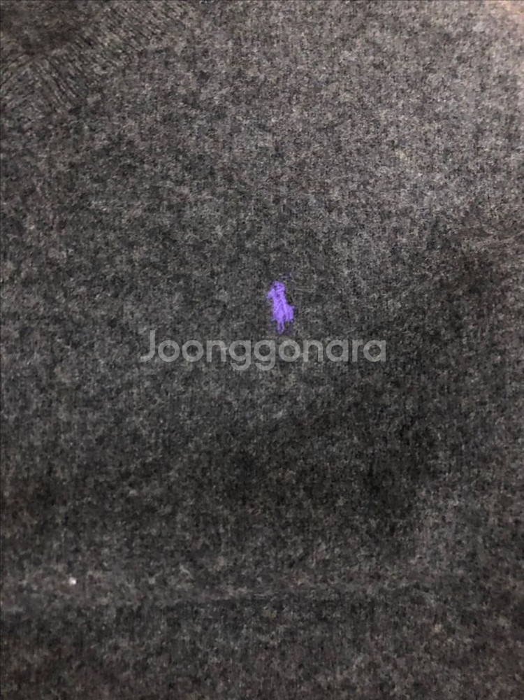 폴로 랄프로렌 램스울 V넥 니트 스웨터 그레이 L--3