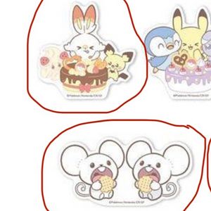 포켓몬스터 포켓몬 포켓피스 두리쥐 피츄 엄버니 스티커