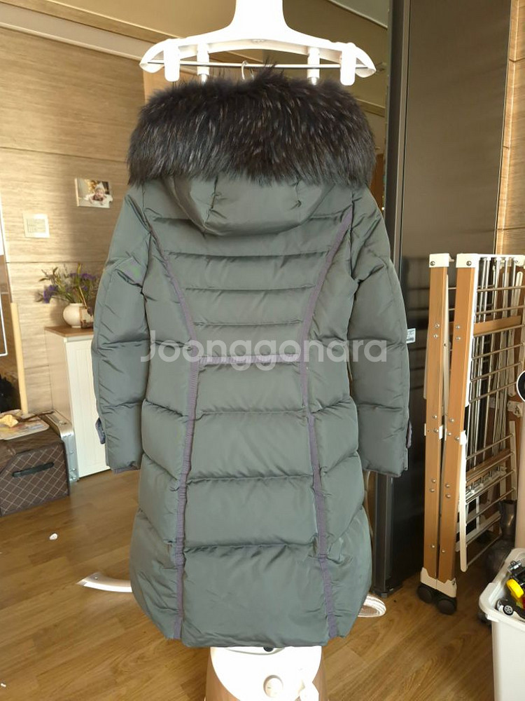 빈폴 라쿤퍼 패딩 코트 55~66--1