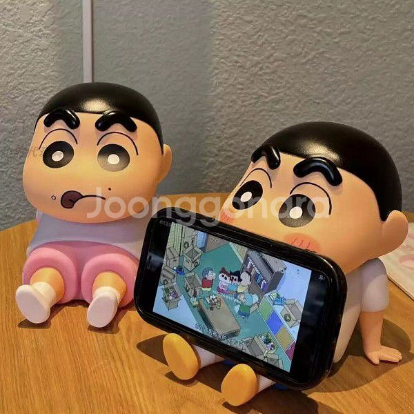 (새상품)짱구 피규어 겸 폰거치대 저금통--0