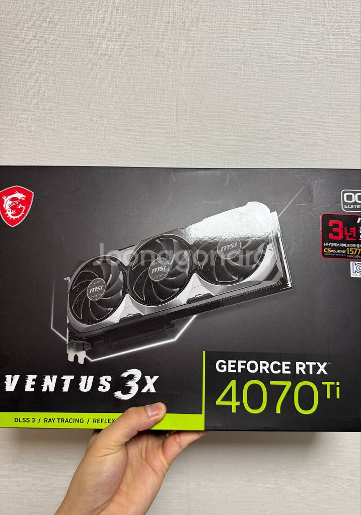 그래픽카드 Msi 4070Ti 벤투스--0