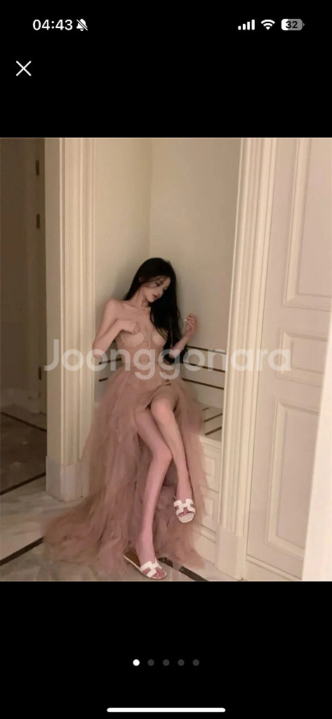 수입의류 새상품 셀프웨딩 시상식 피로연 2부드레스 뼈말--0