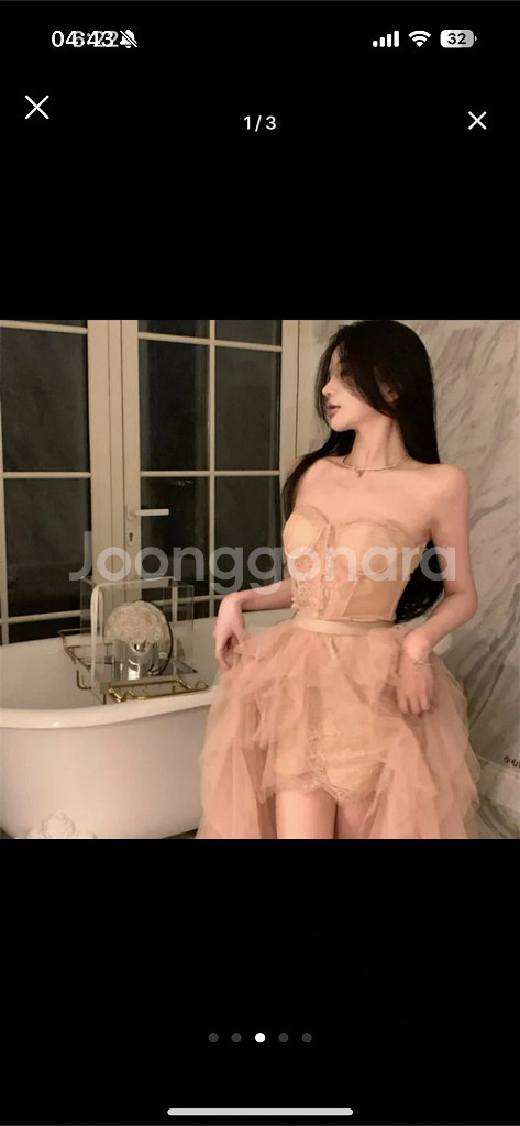 수입의류 새상품 셀프웨딩 시상식 피로연 2부드레스 뼈말--1