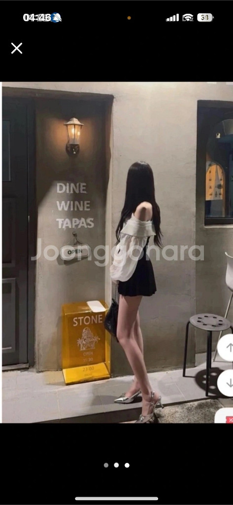 입의류 새상품 배색 시스루 블라우스 투웨이 오프숄더로도--2