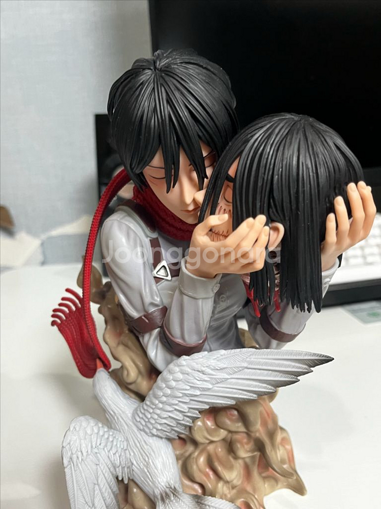 진격의 거인 천지전 에렌 미카사 피규어 약 22cm--3