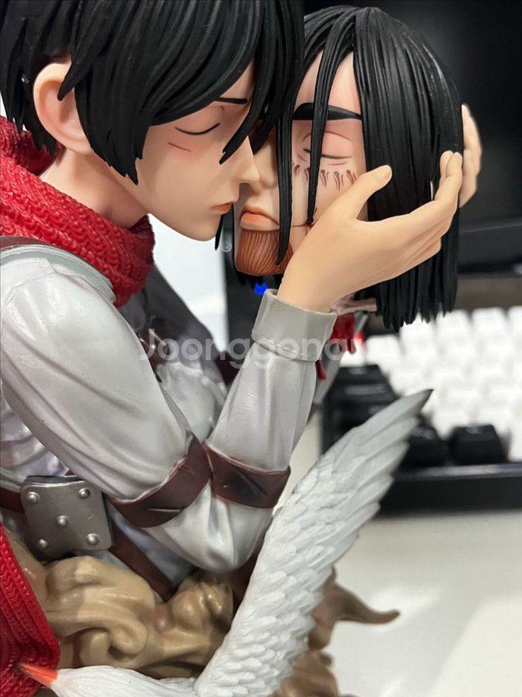진격의 거인 천지전 에렌 미카사 피규어 약 22cm--6