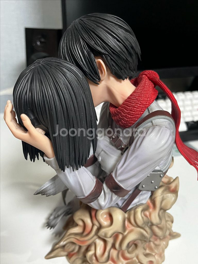 진격의 거인 천지전 에렌 미카사 피규어 약 22cm--4