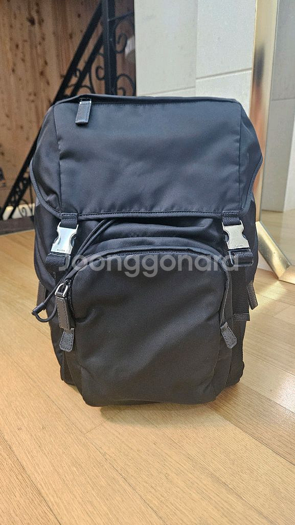 프라다 리나일론 사피아노 가죽 백팩(2vz135)--0