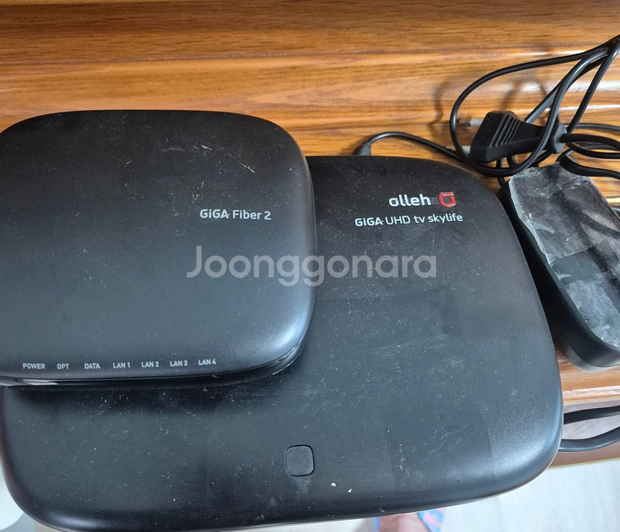kt올레 GIGA UHD 셋톱박스, fiber2 모뎀--0